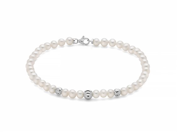 Bracciale Miluna Donna BRACC. PERLE BOULE E FANTASIA in Oro Perla PBR3473 - PBR3473